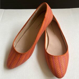 Kelly & Katie Ballet Flat Orange/Purple Woven Women Size 8.5.